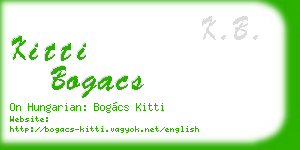 kitti bogacs business card